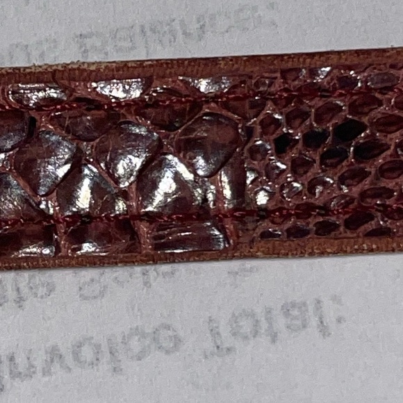 Genuine snakeskin purse, vintage, maroon - Picture 12 of 14